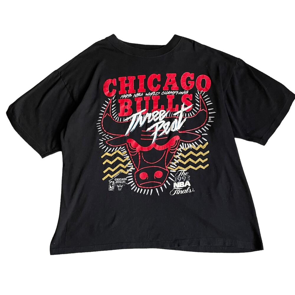Vintage Chicago Bulls 1993 NBA Finals Graphic T-Shirt - Size XL